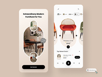 Furniture App Design 3d animation art branding digitaldesign ecommerce flatdesign graphic design illustration innovationsync logo mobile motion graphics nft product design shopify typography ui vector webdesign