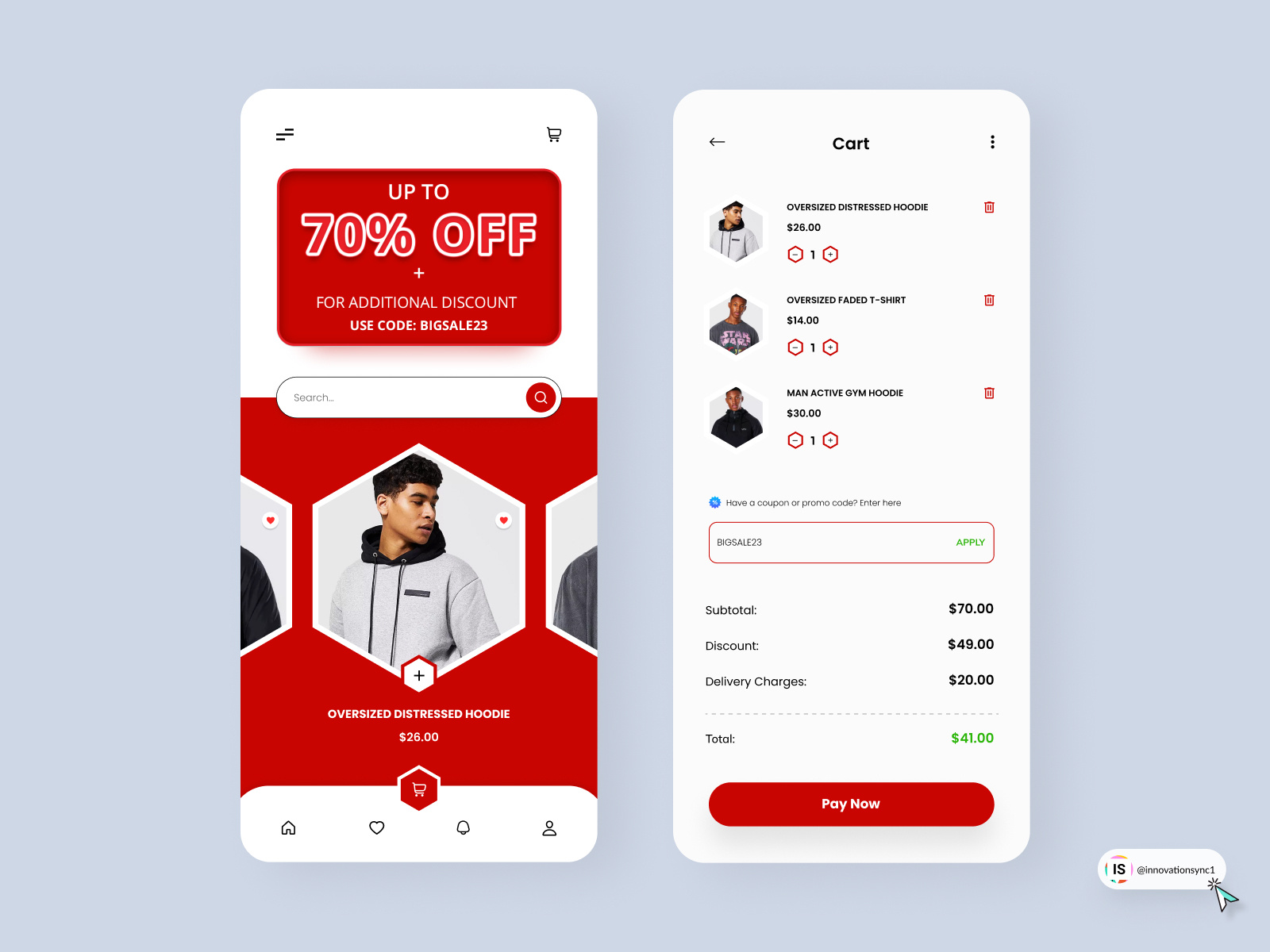 Men's Clothing App by InnovationSync on Dribbble