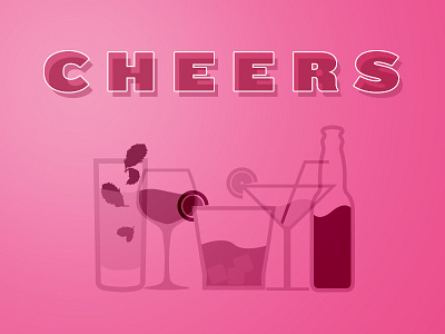 Hello Dribbble beer drinks icon illustration vector wine