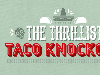 Taco Knockout branding cincodemayo event icon illustration sombrero tacos vector