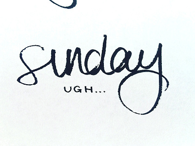 Sunday Blues design handtype lettering sunday typography