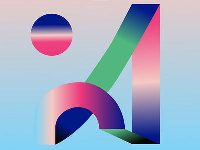 Letter A gradient design by Ahmed Abdelhamid on Dribbble