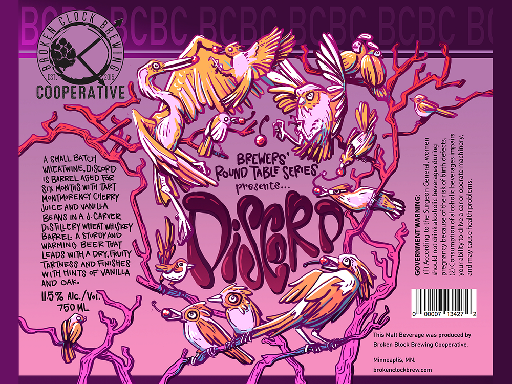 Discord Beer Label by Coral Moore on Dribbble