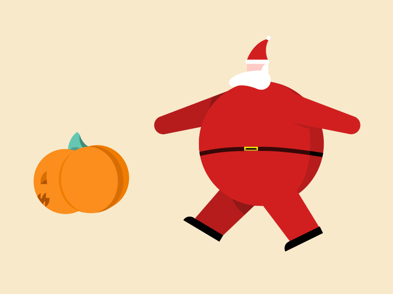 [Caption This] animation character christmas halloween holiday pumpkin run santa season thanksgiving turkey vector