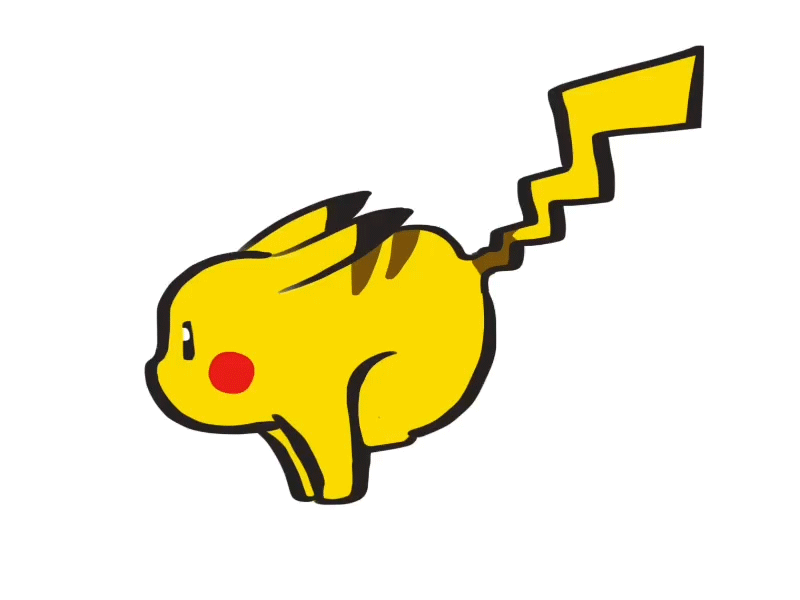 Go Pikachu animation cel cel animation frame by frame hand drawn pikachu pokemon procreate