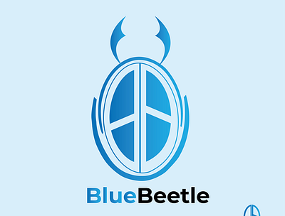 blue beetle logo icon app branding design icon illustration logo minimal typography vector web