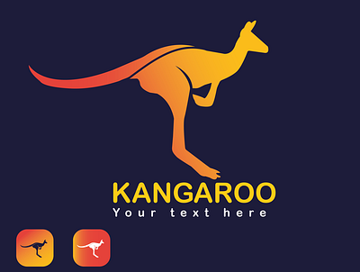 Kangaroo logo design concept. branding design graphic design icon illustration logo minimal vector