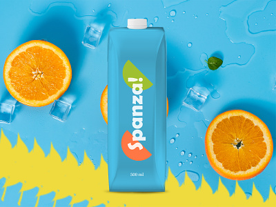 Spanza. 2021 beverage brand identity brand identity design branding design drinks graphic design illustration juice logo modern orange visual identity