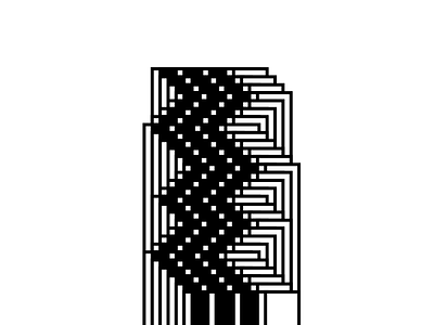 b/w black block design geometric illustration pattern print shape