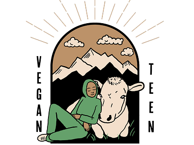 Vegan Teen Summit 2021 illustration shirt design vegan vegan art veganism