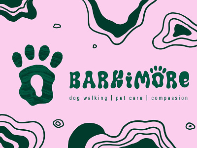 Barkimore Dog Walking, Baltimore branding dogs graphic design logo