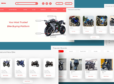 Bike shop landing page app design application design graphic design landing page landing page design ui web design website design