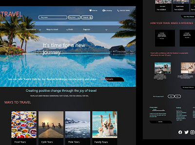 Traveling website landing page design in Adobe XD 2022 trend app app design application design graphic design landing page landing page design mobile app ui uiux uiux design user experiance user interface web web design website website design