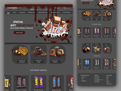 chocolate shop landing page Design anik business buy chocolate chocolate bar chocolate store clean company website ecommerce home page kitkat landing page market place minimal modern product shop shop stor web website