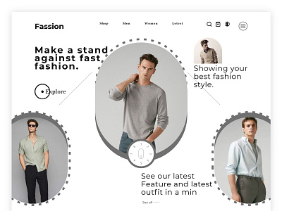 Fashion website design in adobe xd