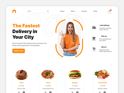 Website Design : Landing page adobe xd anik burger clean creative design ecommerce figma food graphic design landing page landing page design modern responsive shop store trend ui web design website