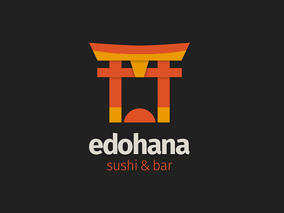 edohana | logo design iconography logo design logotype rebranding sushi bar