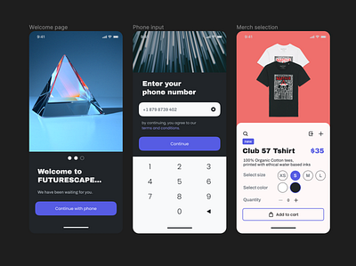 FUTURESCAPE UI look app branding ui ux