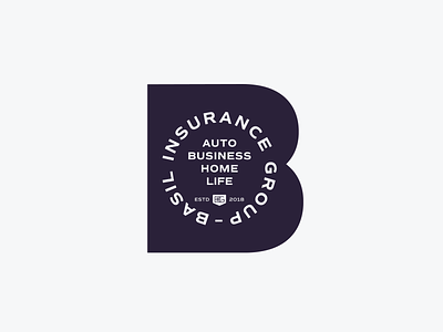 Basil Insurance Group brand branding design graphic icon logo mark mark icon symbol typography vector