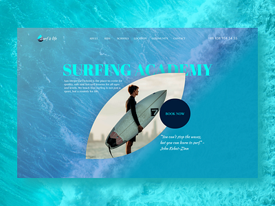 Concept - Surfing academy concept design ui uidesign ux