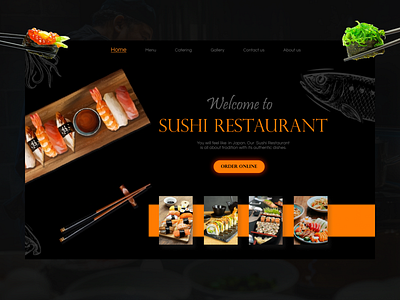 Concept for Sushi Restaurant concept design ui uidesign ux