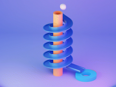 Spiralling Loop 3d 3d illustration animation blender loop minimal motion motion design