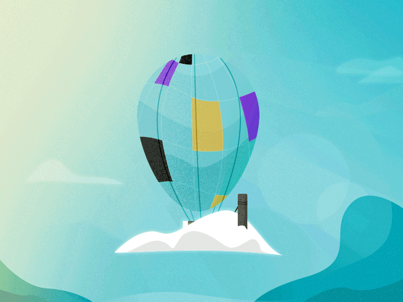 Hot Air Balloon chromatic aberration clouds flight gif heaven hot air balloon optical flares painting photoshop sky sun