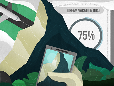 Dream Vacation Style-frame graphic design illustration illustrator motion design motion graphics mountain nature photoshop styleframe vector