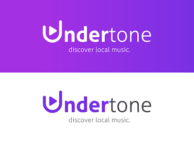 Undertone app brand branding flat illustrator local logo mark music tone undertone