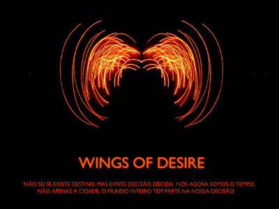Wings of desire light design photography poster