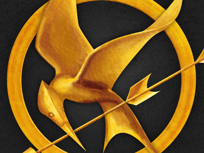 The Hunger Games #2 arrow gold hunger games mockingjay pin