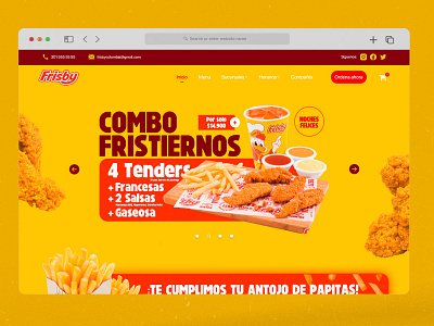Redesign Frisby Website UI chicken design ui figma food photoshop ui webdesign website