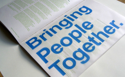 Bringing People Together annual report editorial layout typography
