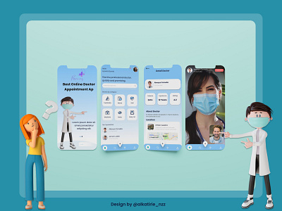 HealthCare Medical app - Mobile App graphic design u ui ux