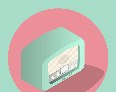 Radio art clean design graphic design icon illustration illustrator logo vector website