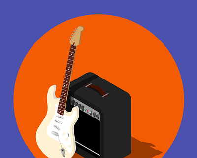 Guitar art clean design graphic design illustration illustrator vector