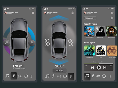 Ui Design of an Autonomous Car Mobile Application