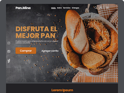 user interface design for a bread selling business branding design ui web di webdesign