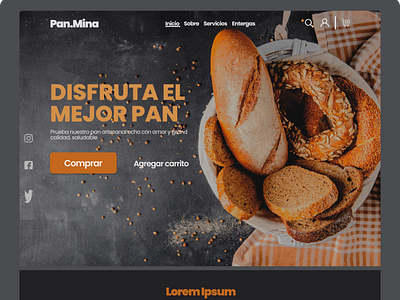 user interface design for a bread selling business