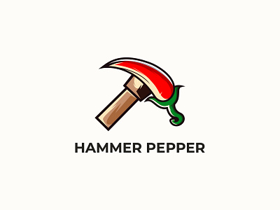 hammer pepper logo design icon brand identity branding branding identity business creative graphic design hammer hammer pepper hammerhead hammers icon illustration logo logo design logo mark logotype modern pepper peppers web design