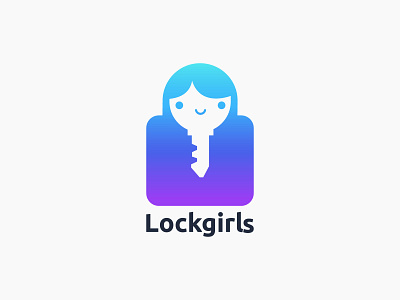 Lock girls logo design branding business creative design girl girls logo graphic design illustraion lock lockgirls locks logo logo design logo mark logos logotype modern people professional logo