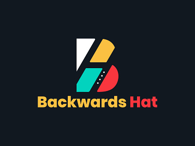 Backward Hat 3d b logo backward backwards bh logo brand brand identity branding creative logo design h logo hat illustration letter logo logo logotype minimalist logo modern logo professional logo ui