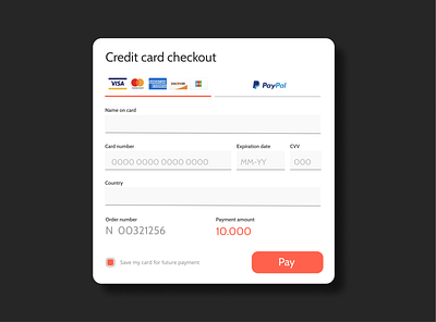 Credit card checkout dailyui dailyui002 design payment payment form popup ui web