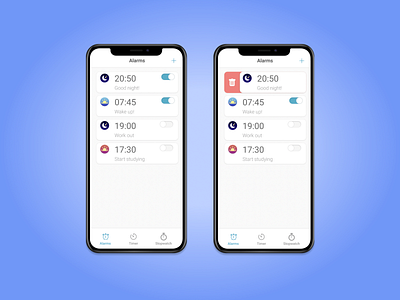 Alarms app daily ui dailyui dailyuichallenge design ui ux