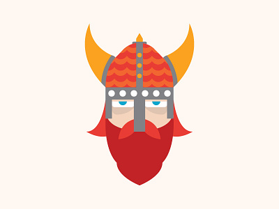 viking beard character color helmet illustration moustache red viking