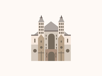 landmarks project - st.stephen cathedral architecture art clean design digital editorial flat geometric illustration minimal simple vector