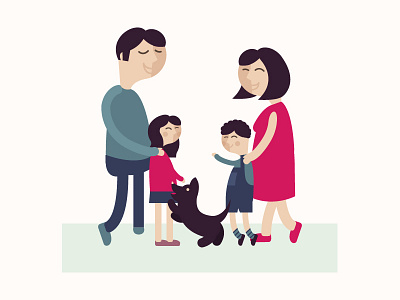 Family Means serie - Togetherness architecture art clean design digital editorial family flat minimal simple vector