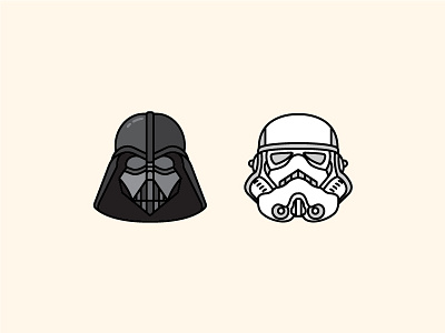 Star Wars - Bad Guys character darthvader faraway galaxy illustration movie starwars stormtrooper