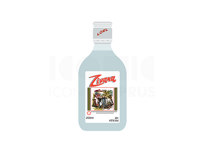 Zivana Beverage alcohol beverage bottle cyprus digital drink graphic design iconic illustration vector vectorart zivana