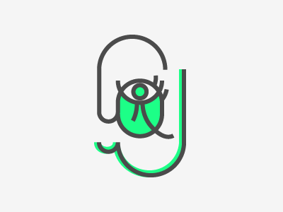 knows everything face geometric geometry green grey human illustration illustrator neon stroke turkey vector